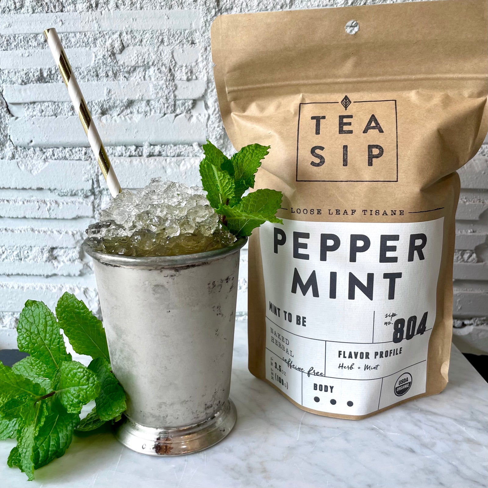 Peppermint Julep Tea Cocktail