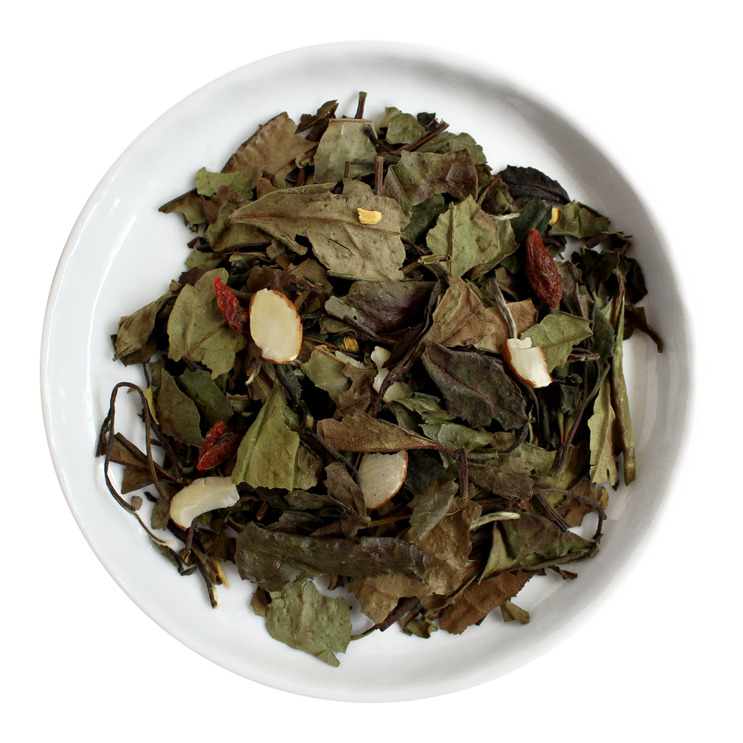 Amaretto Biscotti Loose Leaf Organic White Tea